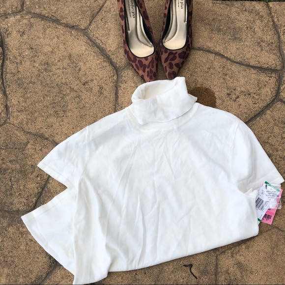Top Anne Klein Turtleneck short sleeve large